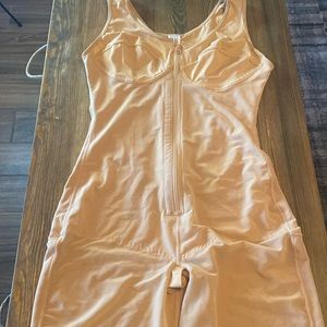 Nude shapewear body suit with shorts